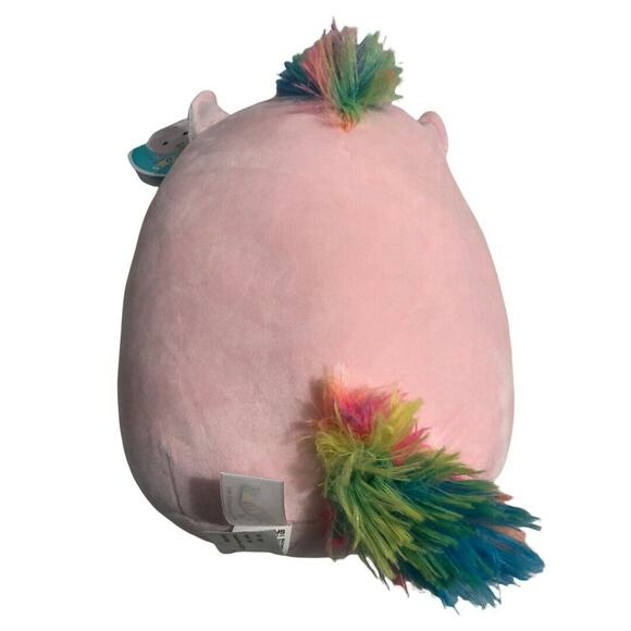Squishmallows Kellytoy 2021 Stuffed Plush 8 Inch Amor the Pink Rainbow Unicorn - Picture 4 of 5